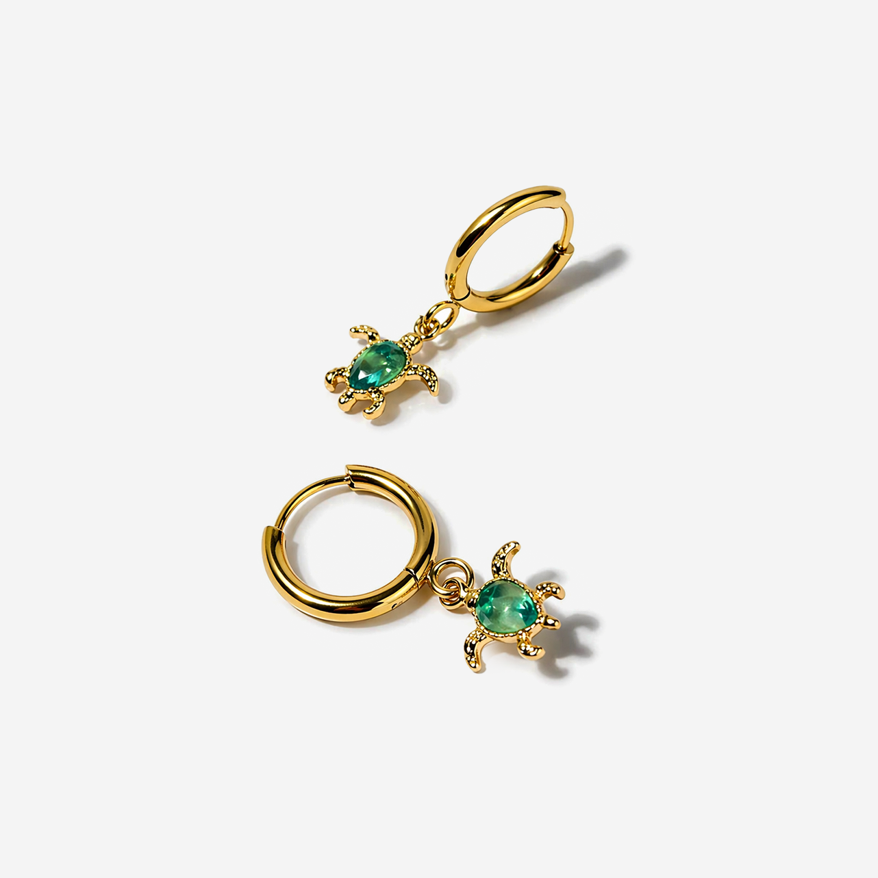 Gold-plated Titanium Turtle Shaped Earrings