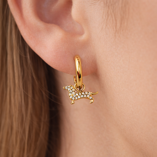 Gold-plated Titanium Italian Collection Earrings