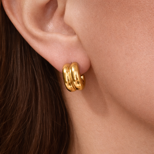Gold-plated Titanium Earrings