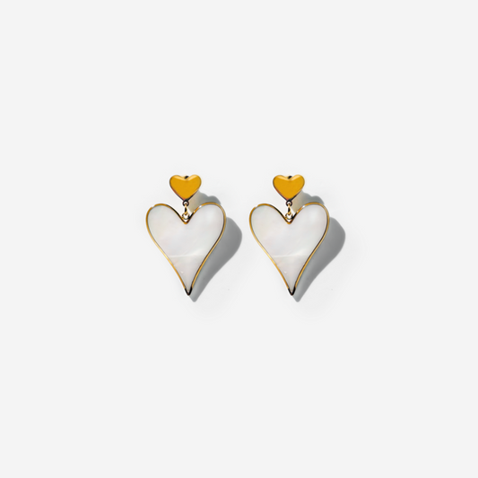 Gold-plated Titanium Heart Shaped Earrings