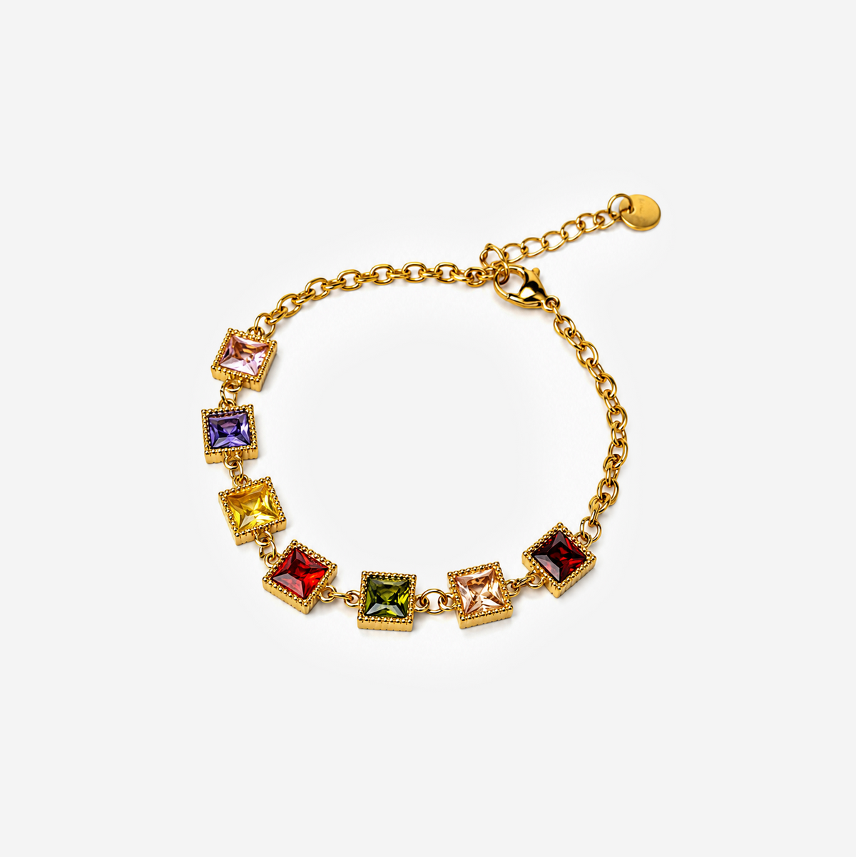 Titanium Gold Plated Colorful Bracelet