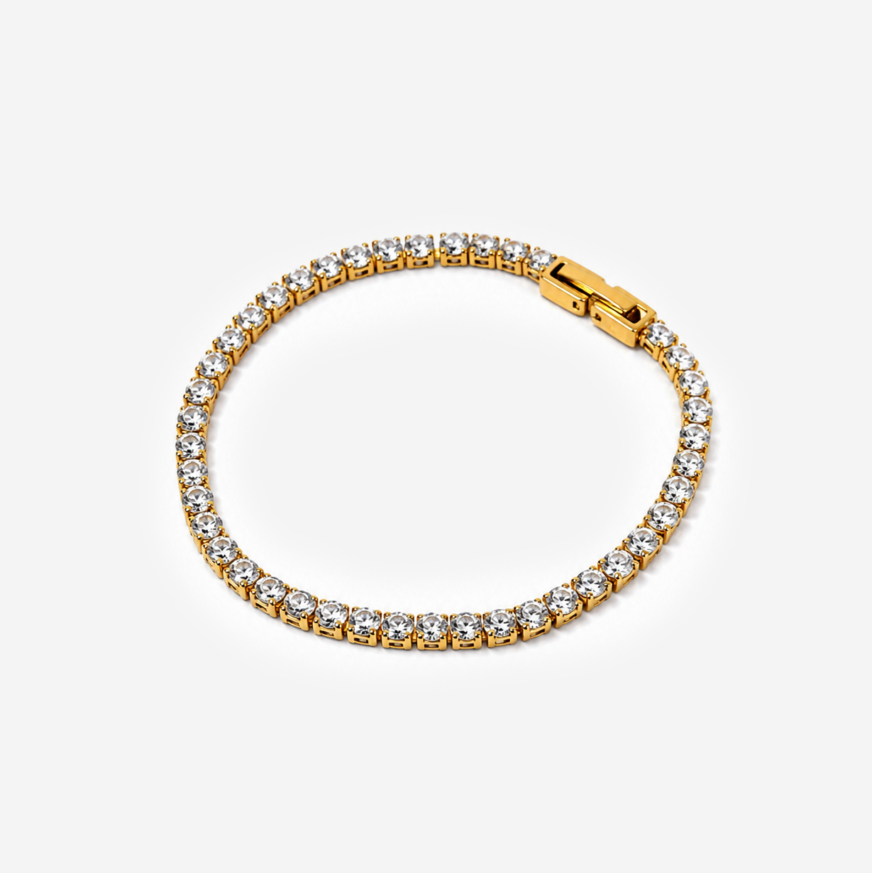 Gold-plated Titanium Tennis Bracelet