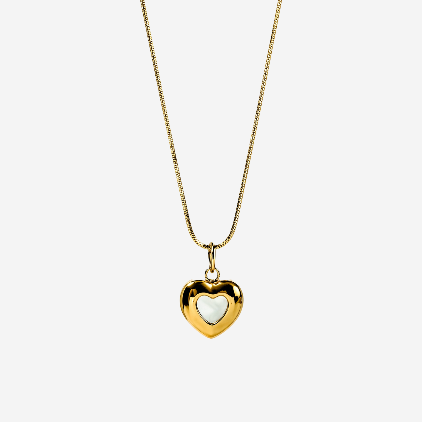Gold-plated Titanium with Heart Necklace