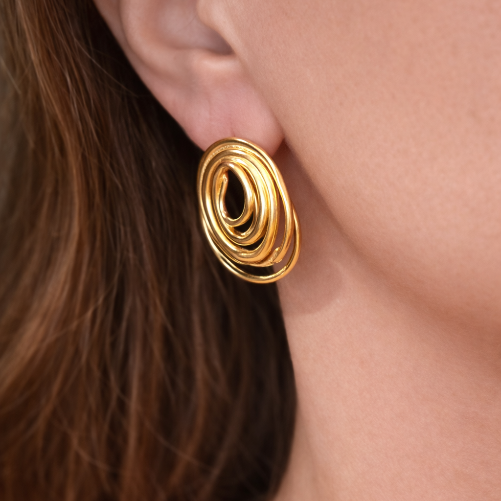Gold-plated Titanium Earrings