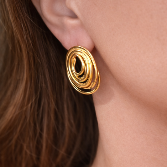 Gold-plated Titanium Earrings