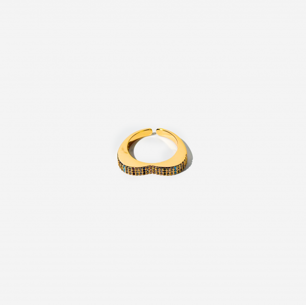 Gold-plated Titanium Heart Shaped Ring