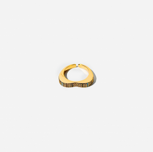 Gold-plated Titanium Heart Shaped Ring