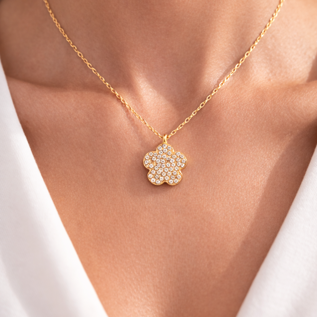 Gold-plated Titanium Italian Collection Necklace