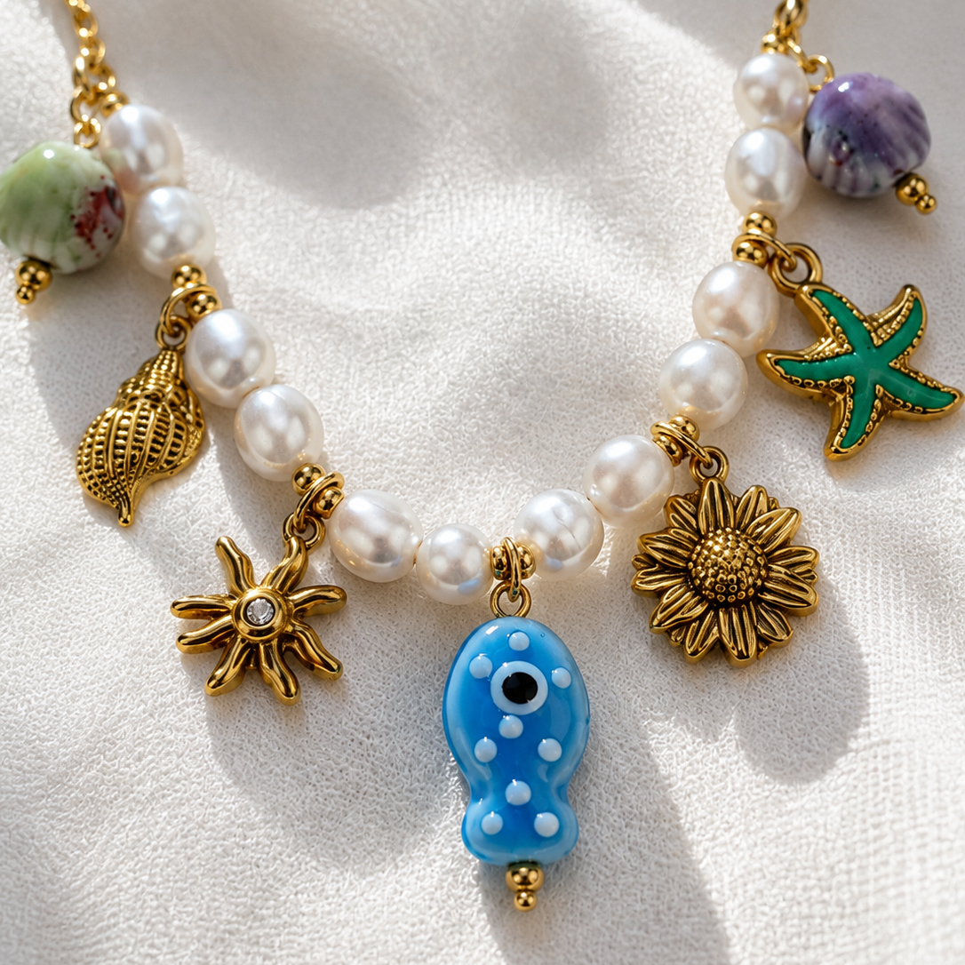 Titanium Gold Plated Necklace