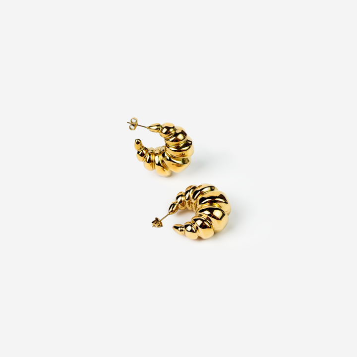 Gold-plated Titanium Bold Earrings