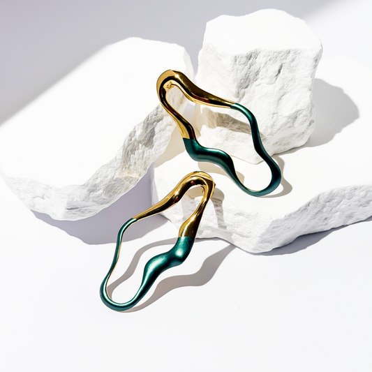 Gold-plated Titanium Italian Collection Earrings