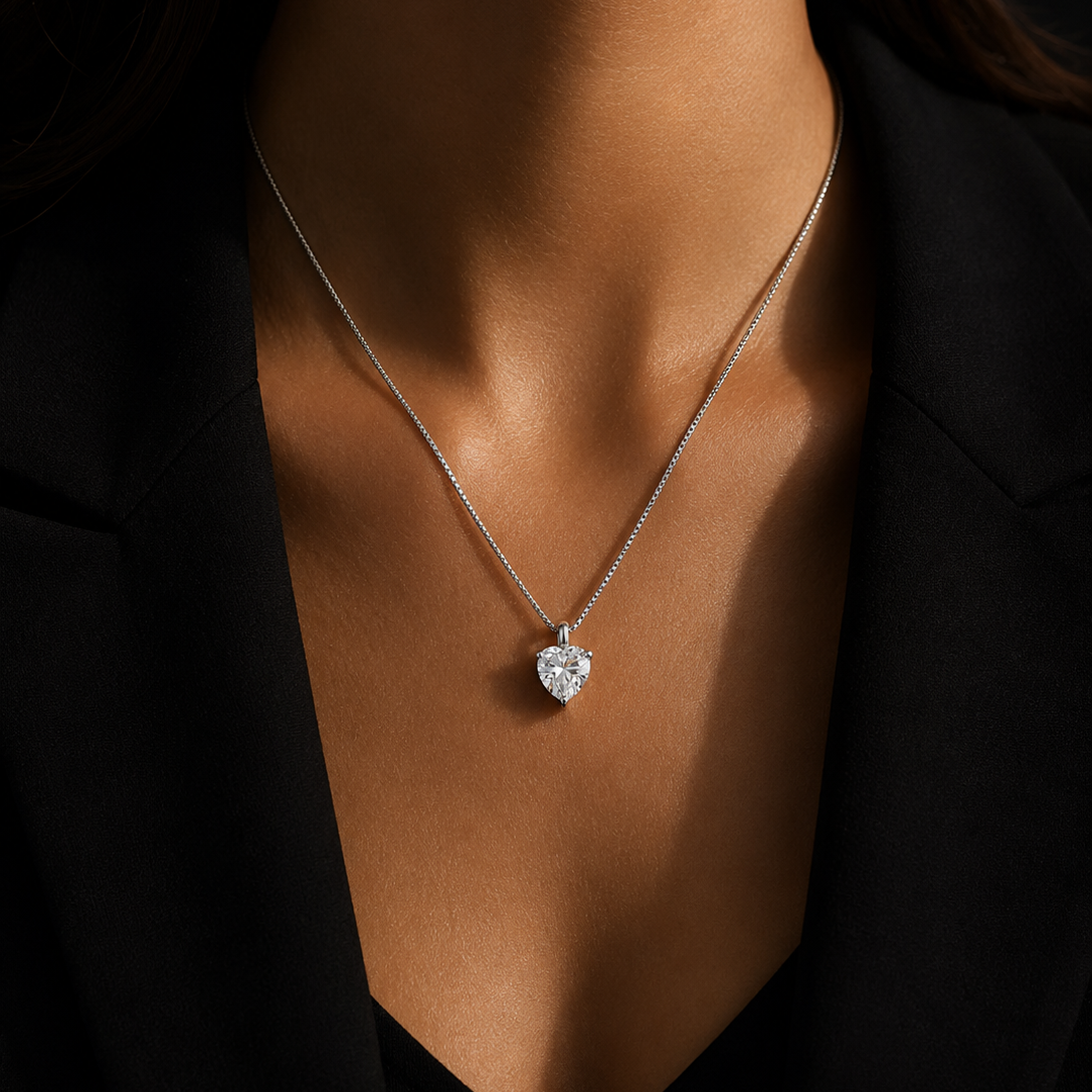 Gold-plated Titanium with Heart Necklace