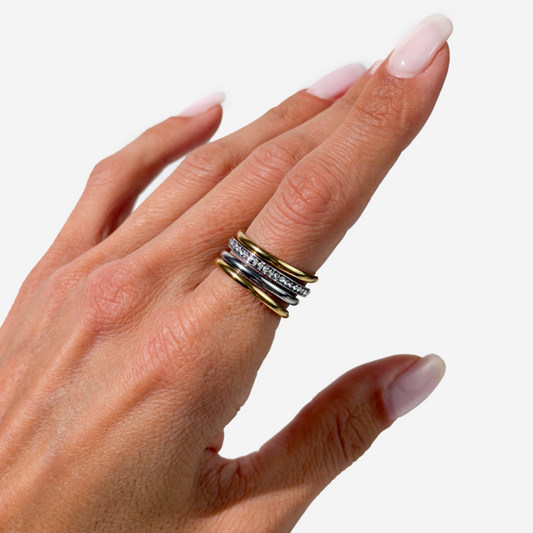 Gold-plated Titanium Ring