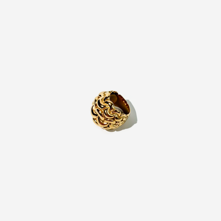 Gold-plated Titanium Bold Ring