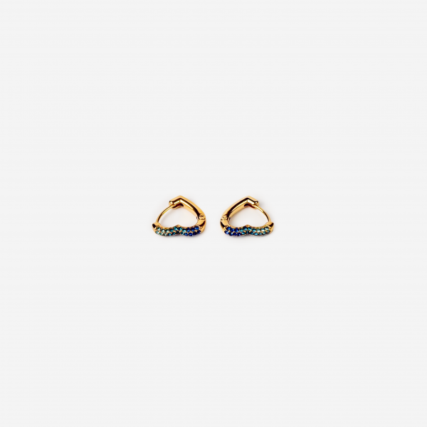 მოოქროვილი ტიტანის გულის ფორმის საყურეები