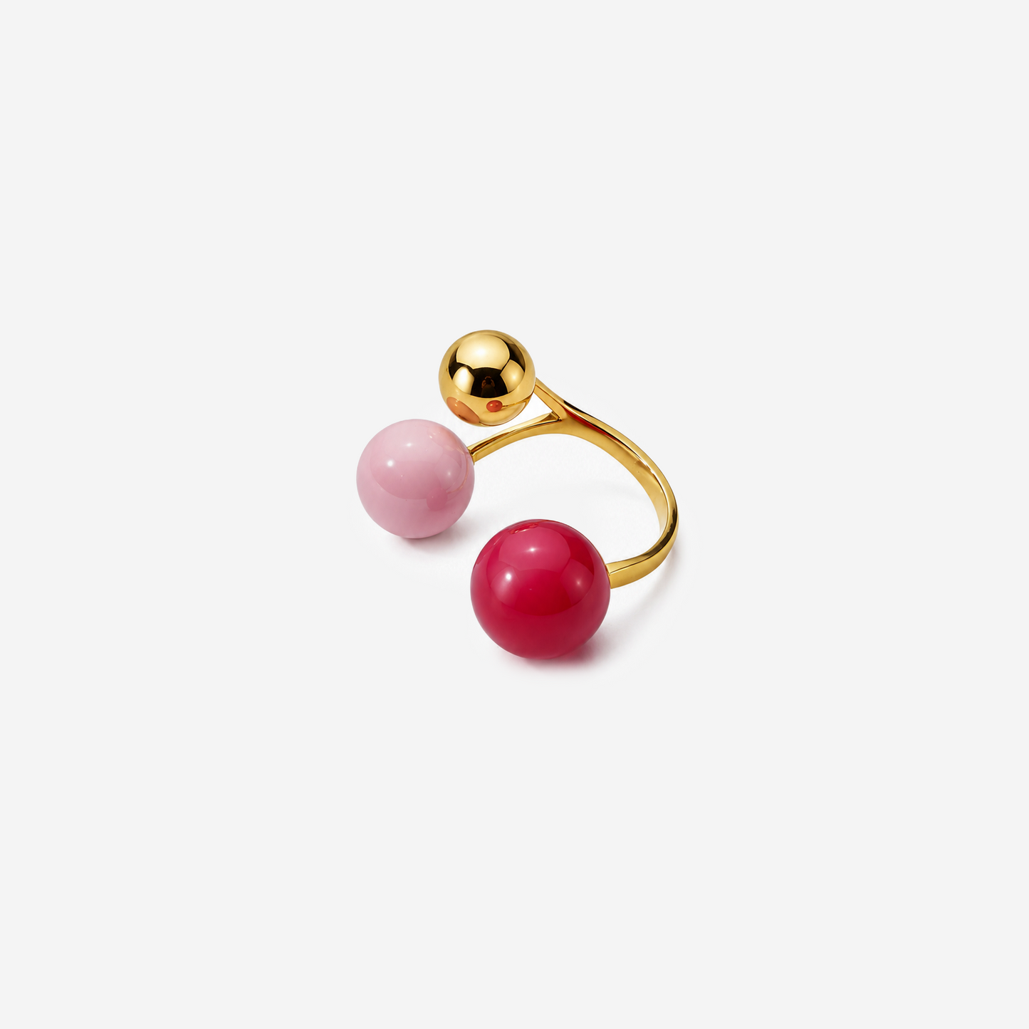 Gold-plated Titanium Colorful Ring