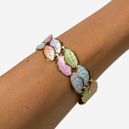 Gold-plated Titanium Colorful Bracelet