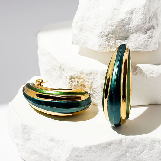 Gold-plated Titanium Italian Collection Earrings