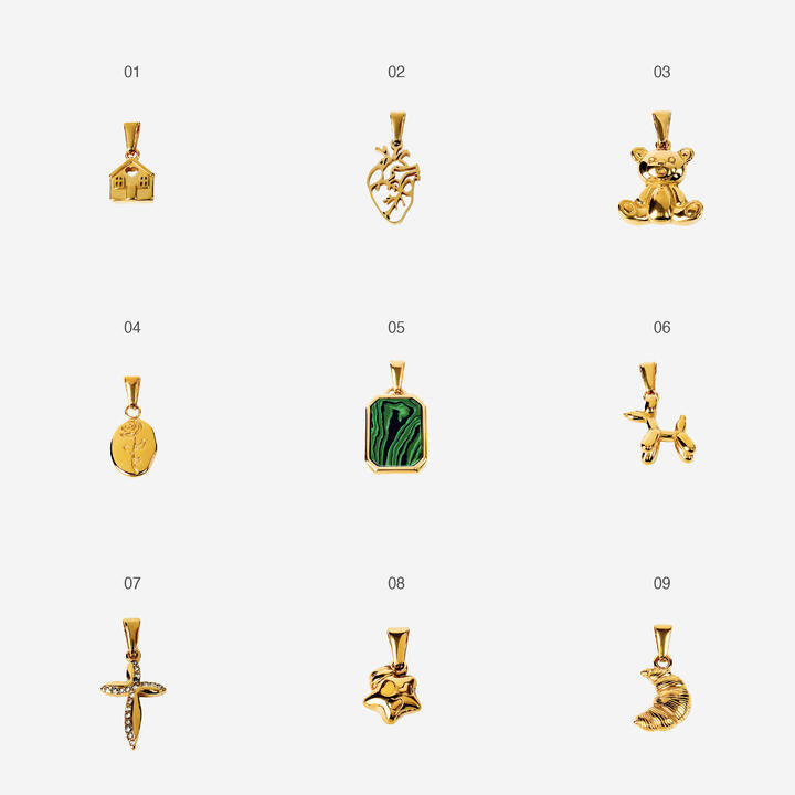 Gold-plated Titanium Charm