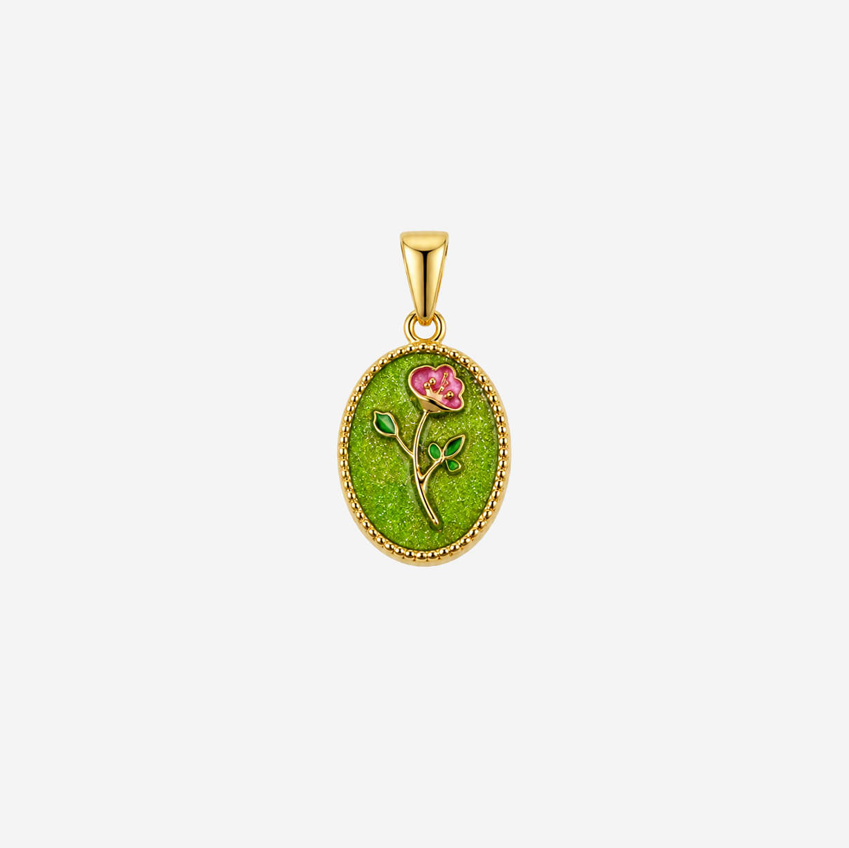 Titanium Gold Plated Flower Charm
