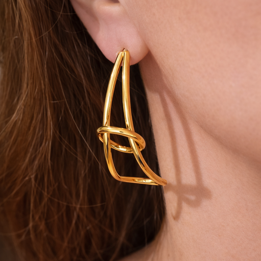 Gold-plated Titanium Earrings