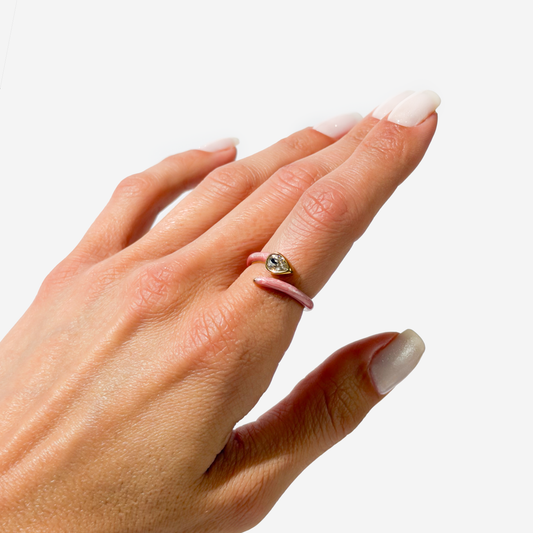 Gold-plated Titanium Pink Ring