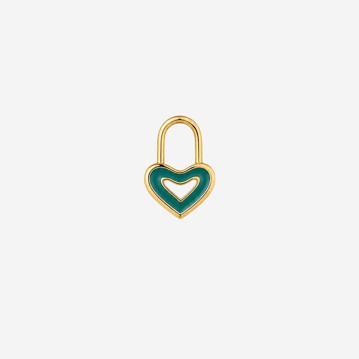 Titanium Gold Plated Heart Charm
