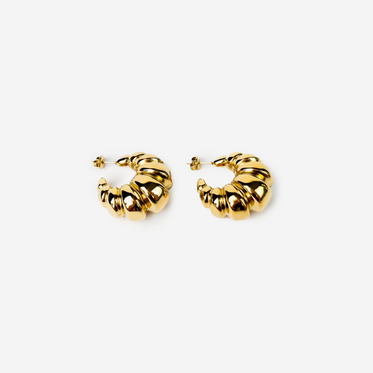 Gold-plated Titanium Bold Earrings