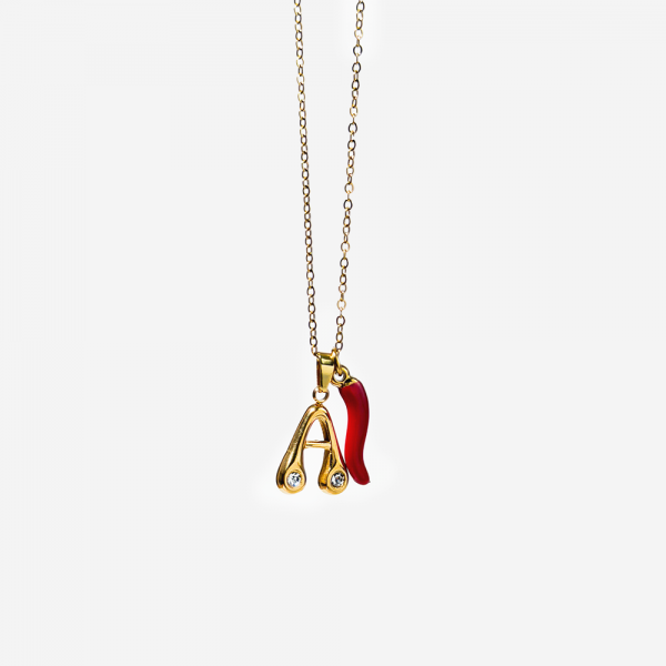 Gold-plated Titanium A Necklace