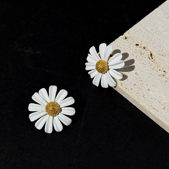 Daisy Shaped 14K Gold-plated Earrings