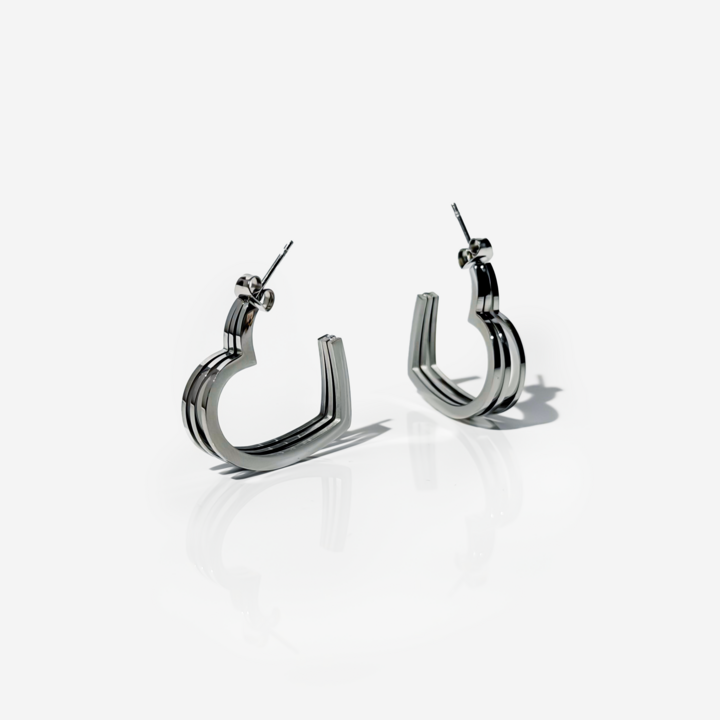 Heart Shaped Italian Collection Earrings