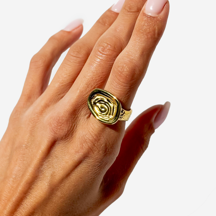Gold-plated Titanium Ring