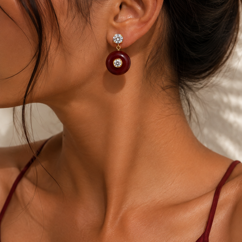 Titanium Gold Plated Earrings