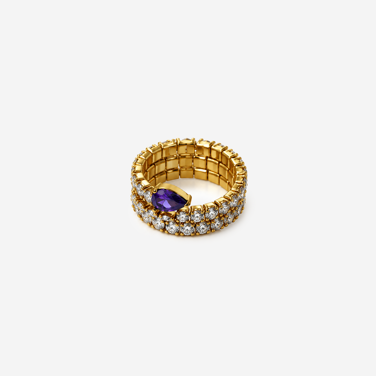 Titanium Gold Plated Ring