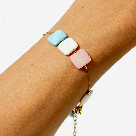 Gold-plated Titanium Colorful Bracelet