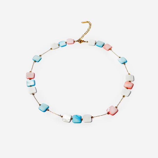 ტიტანის მოოქროვილი ფერადი ყელსაბამი