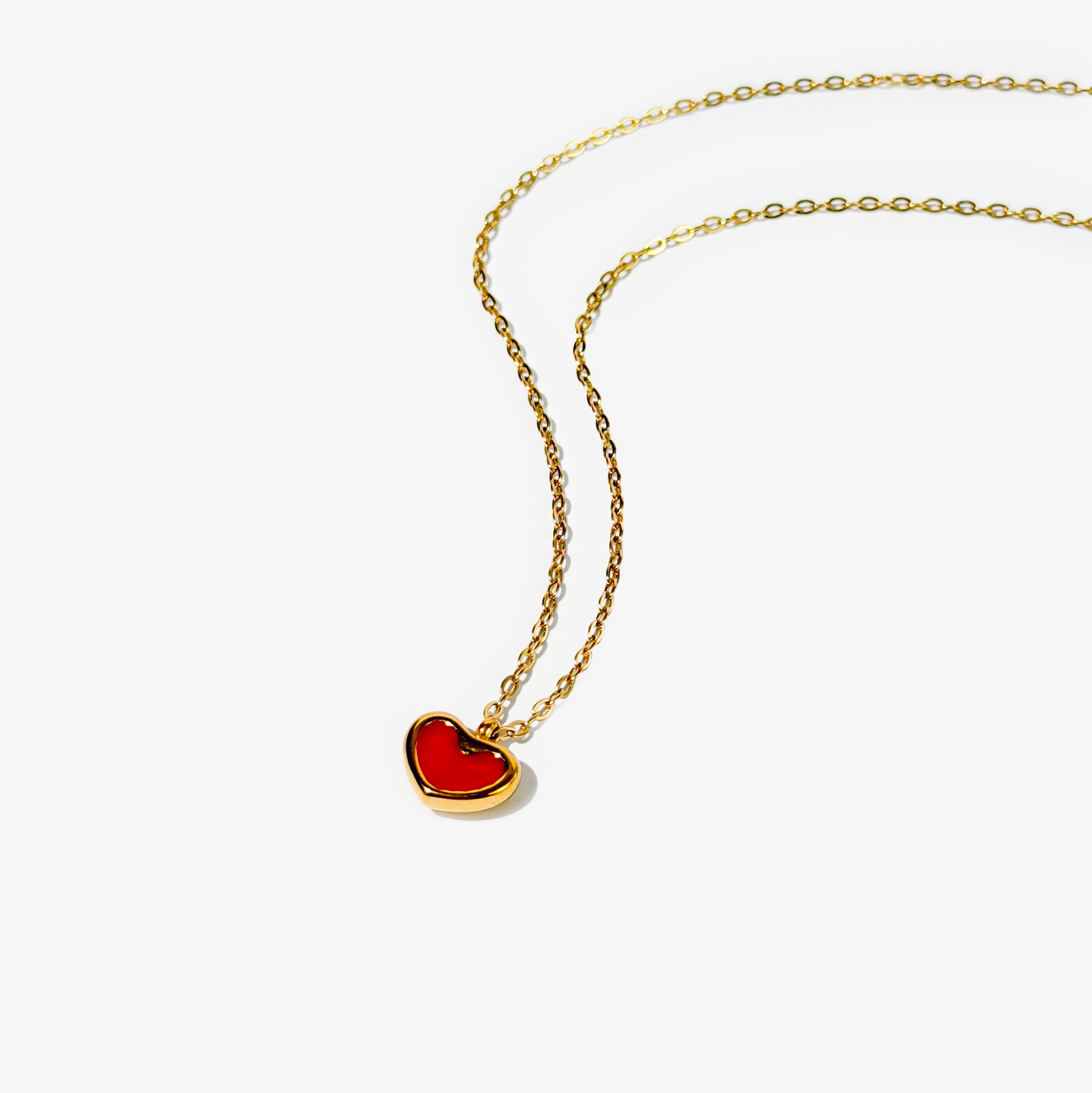 Gold-plated Titanium with Heart Necklace