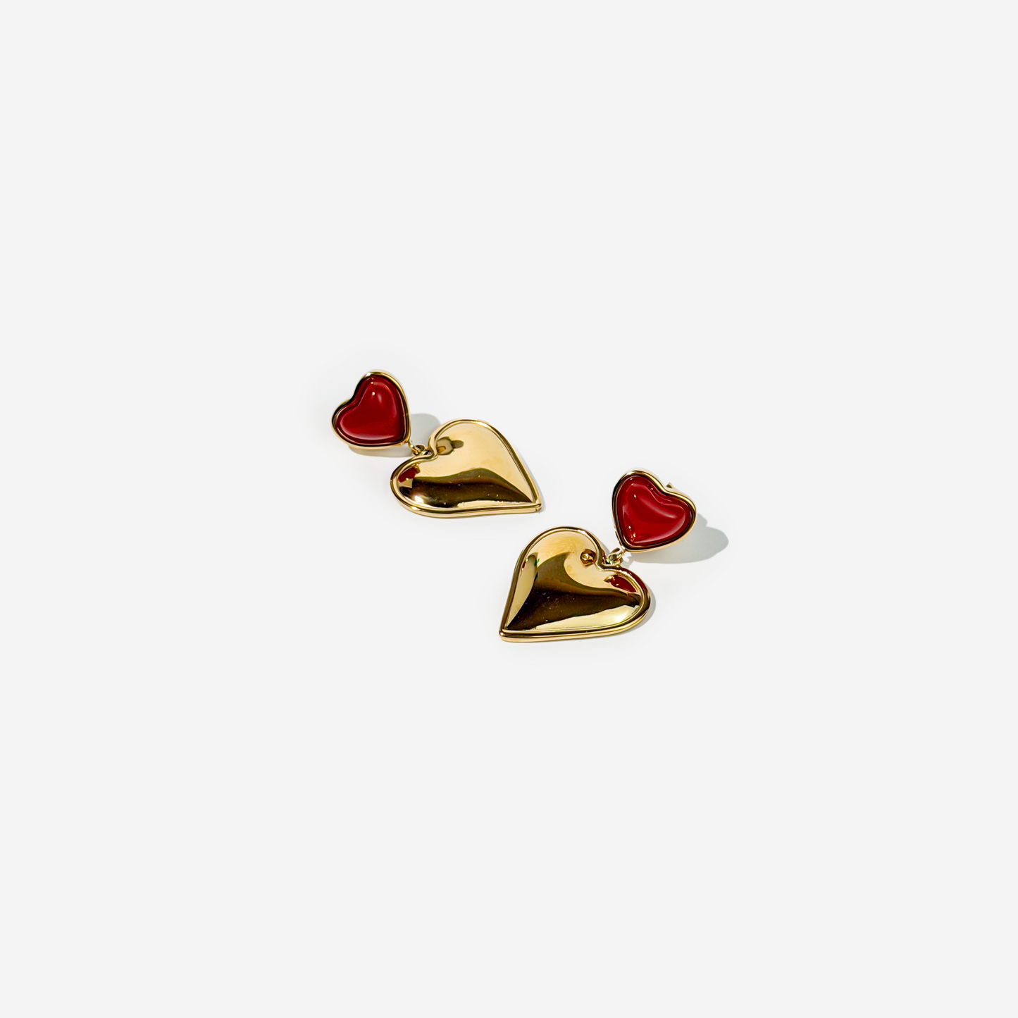 Gold-plated Titanium Heart Shaped Earrings