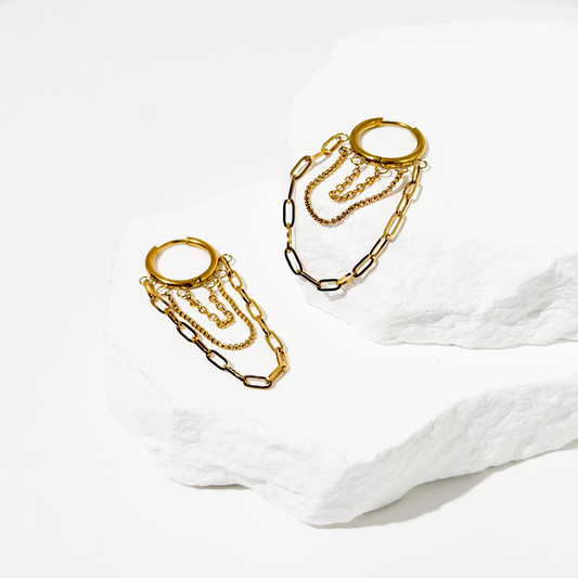 Gold-plated Titanium Earrings