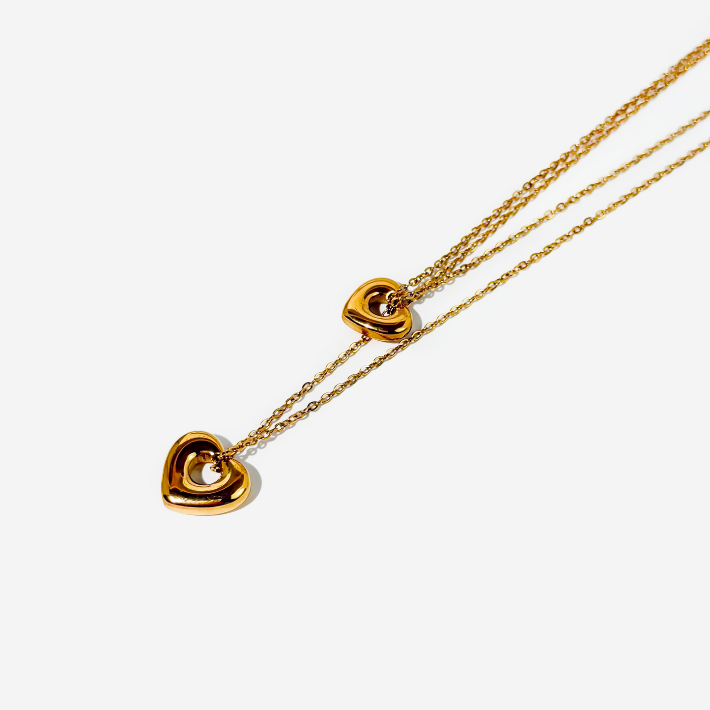 Gold-plated Titanium with Heart Necklace
