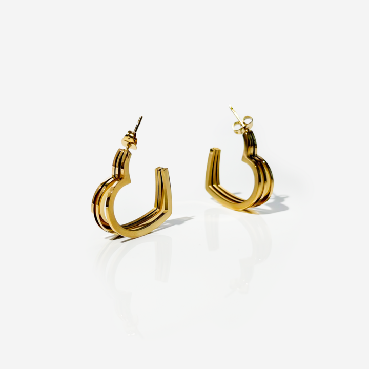 Heart Shaped Italian Collection Earrings