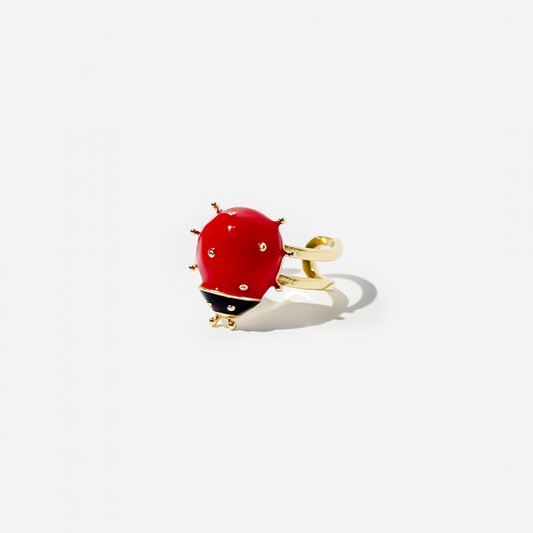 14K Gold-plated Ladybug Ring