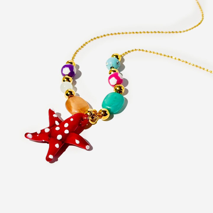 Gold-Plated Titanium Starfish Necklace