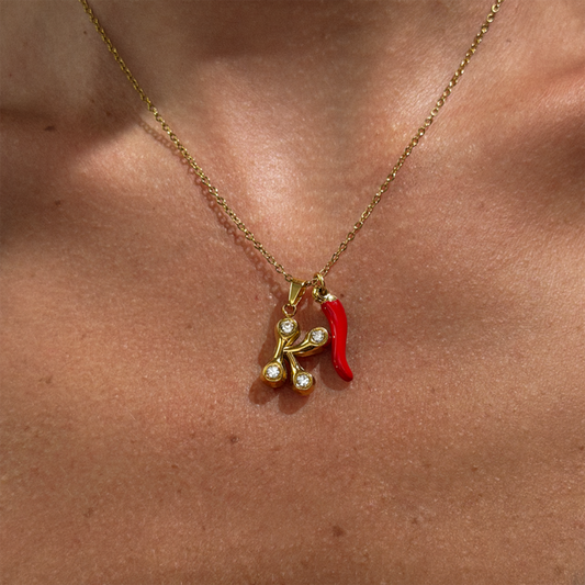 Gold-plated Titanium K Necklace