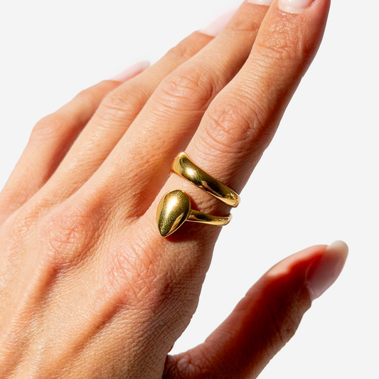 Gold-plated Titanium Italian Collection Ring