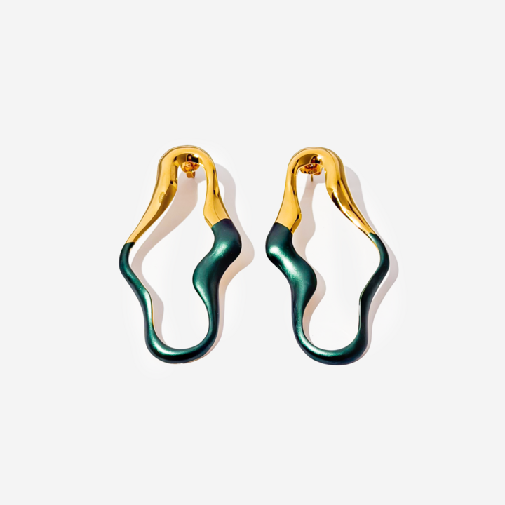 Gold-plated Titanium Italian Collection Earrings
