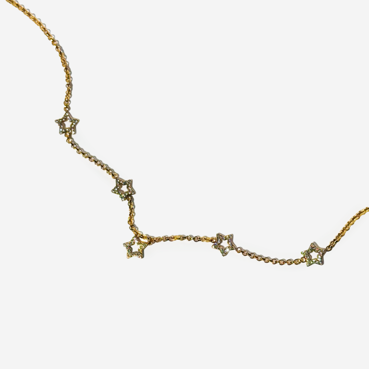 Star Shaped Gold-plated Titanium Necklace