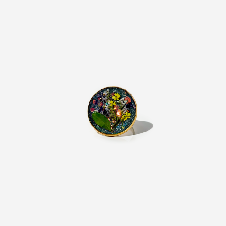 Handmade Natural with Flowers Ring