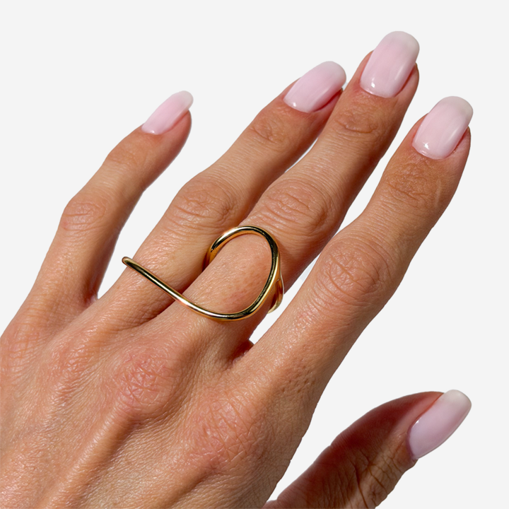 Gold-plated Titanium Ring