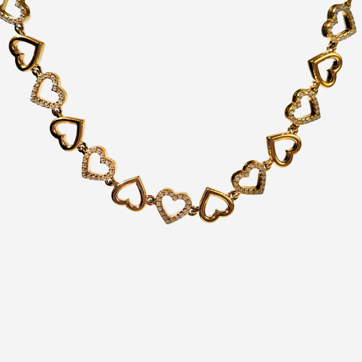 Gold-plated Titanium Heart Shaped Necklace